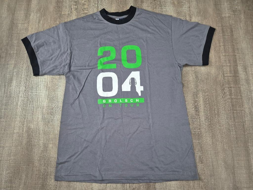 Te koop: grijs Grolsch t-shirt, Grolsch on tour, maat M, Verzamelen, Biermerken, Ophalen of Verzenden, Nieuw, Kleding, Grolsch