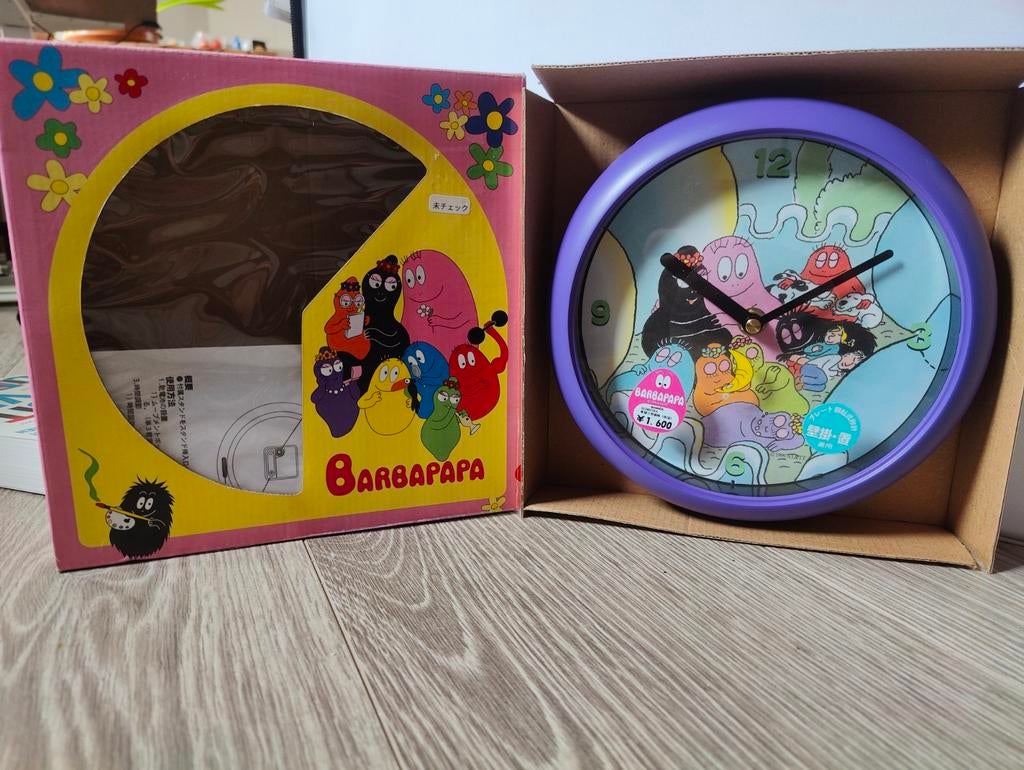 Barbapapa Wandklok - Nieuw in Doos, Huis en Inrichting, Ophalen of Verzenden, Nieuw, Analoog, Wandklok