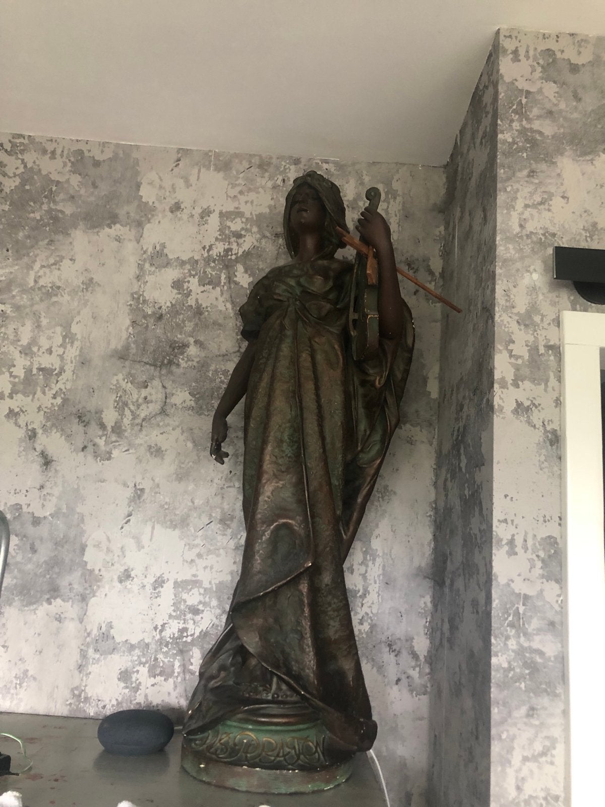 Oud beeld van gips, 85 cm hoog, Ophalen, Gips, 50 - 100 cm, Beeld