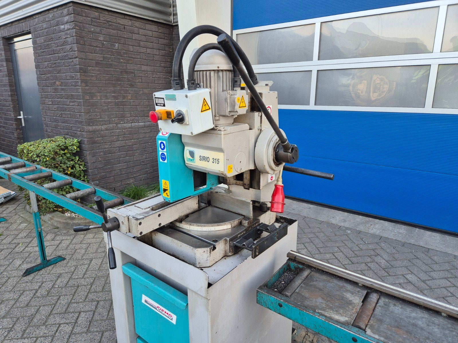 IMET SIRIO 315 Cirkelzaag 380V compleet met rollenbaan 2x3m!, Gebruikt, IMET, Info@bolkmachinehandel.nl, Ophalen of Verzenden