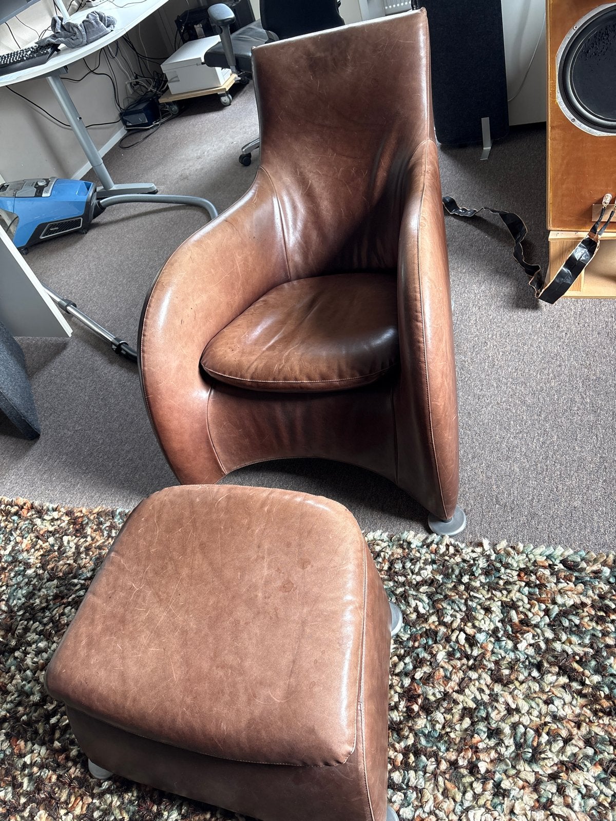 Montis Loge fauteuil Gerard van den Berg leer, Huis en Inrichting, Ophalen, Gebruikt, 75 tot 100 cm, Leer