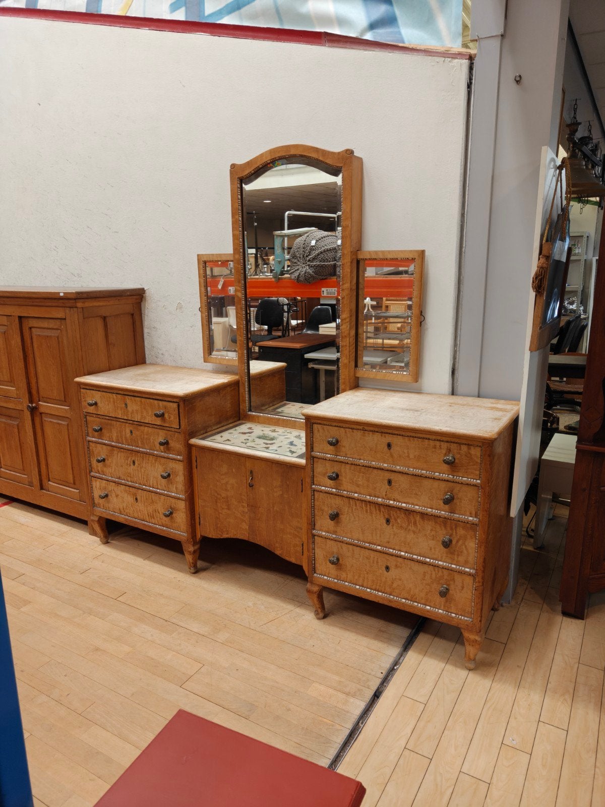 vintage kaptafel met spiegel, Ophalen
