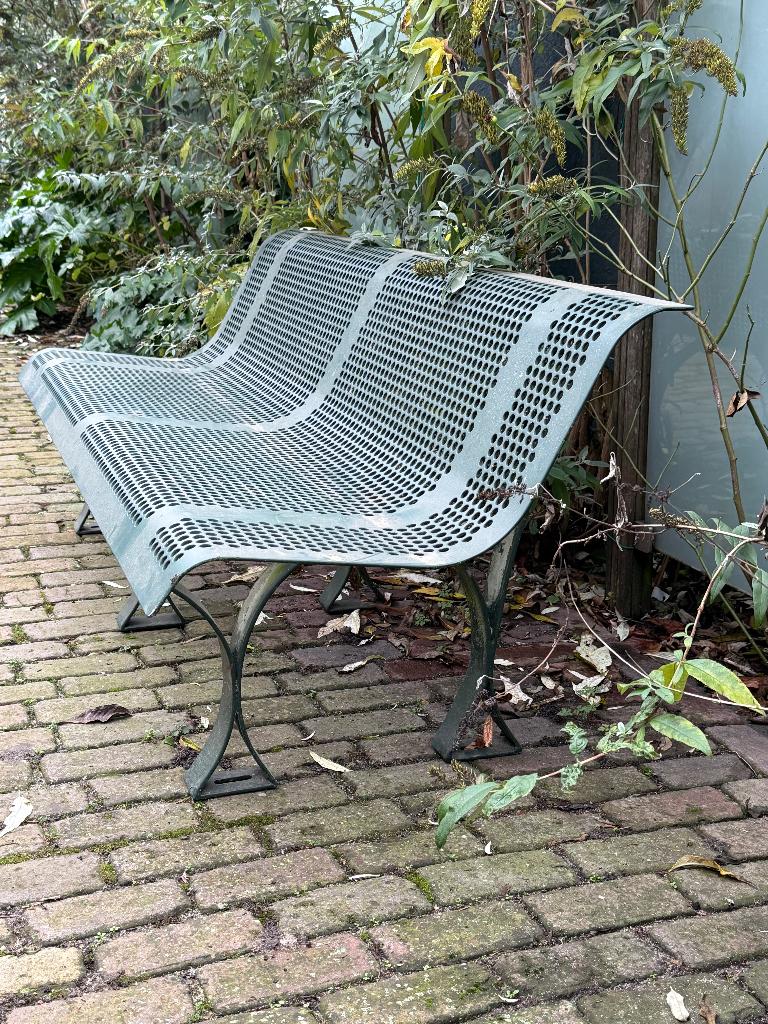 Metalen tuinbank tijdloos Engelse tuin romantisch, Ophalen, Gebruikt, Metaal