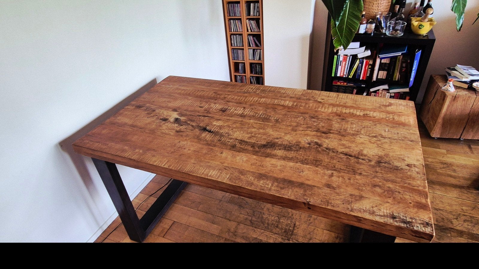 Schitterende mango houten eettafel 160 x 90, Ophalen, Rechthoekig, 150 tot 200 cm, 50 tot 100 cm