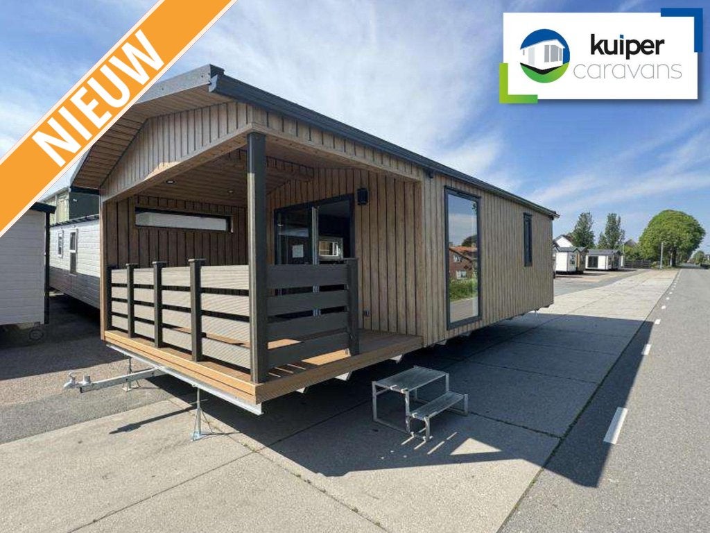 Unique De Luxe inpandig terras 900, Caravans en Kamperen, Stacaravans, Tot en met 4
