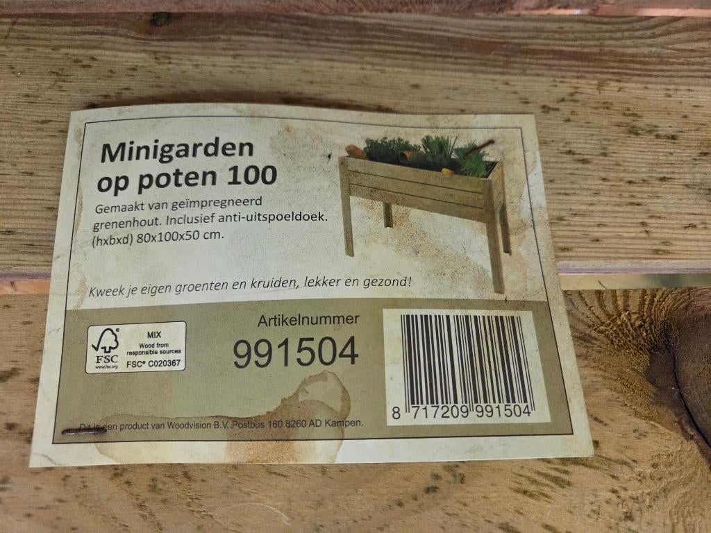 Minigarden, Tuin en Terras, Bloembakken en Plantenbakken, Ophalen, Rond, Hout, Minder dan 30 cm