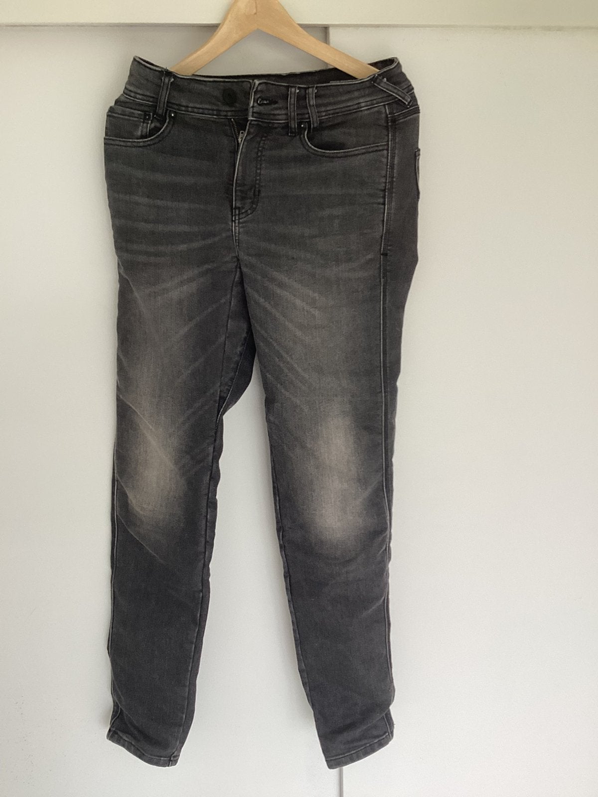 Motorspijkerbroek, grijs, Revit, Ophalen of Verzenden, Tweedehands, Heren, Broek | textiel