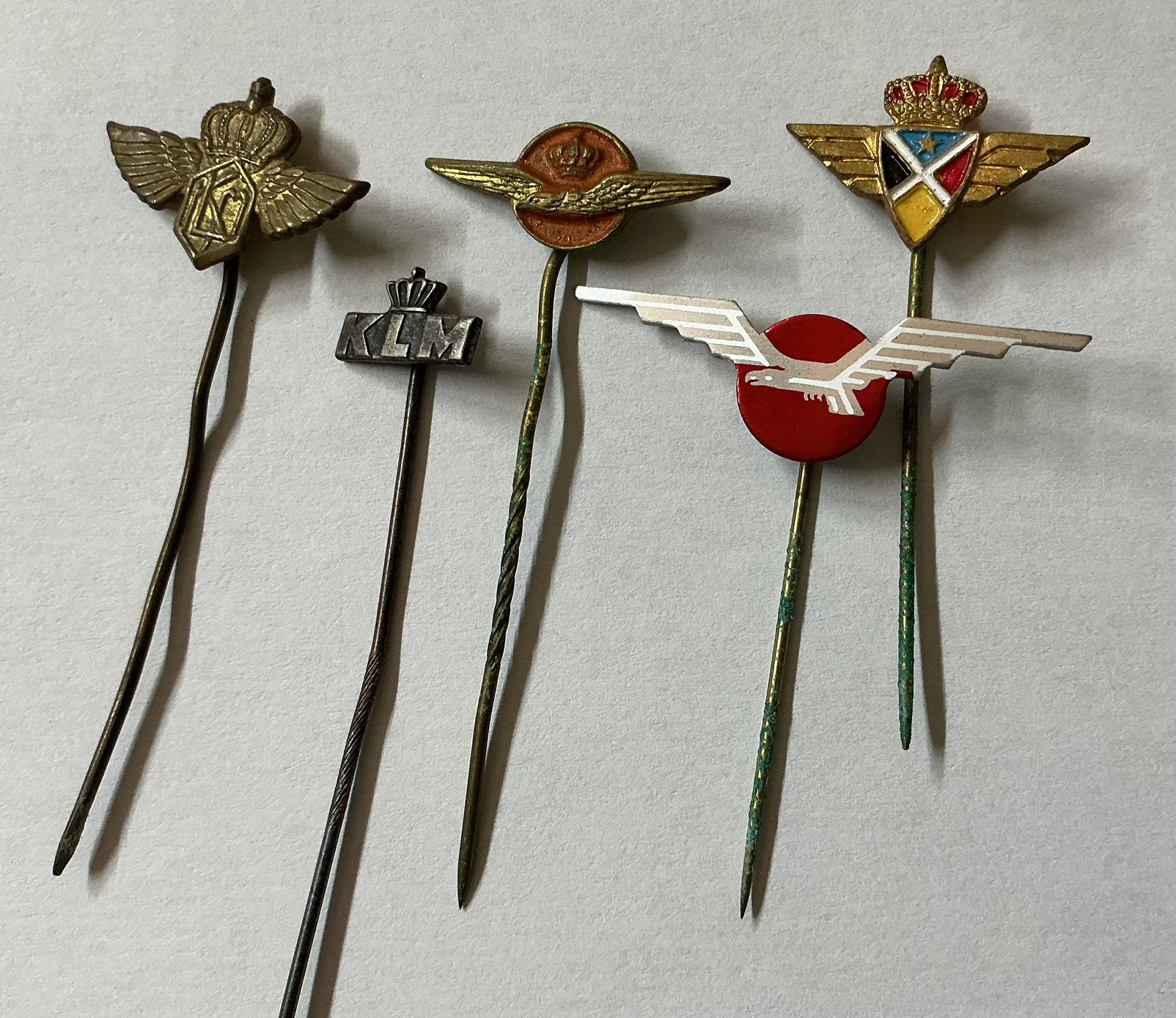 Aantal oude speldjes luchtvaart landmacht, Ophalen of Verzenden, Gebruikt, Patch, Badge of Embleem