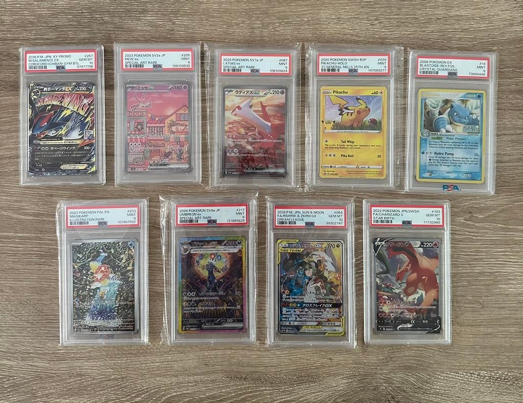 Pokemon Slabs PSA 10 en 9!, Ophalen of Verzenden, Zo goed als nieuw