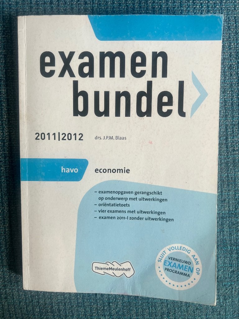 Examenbundel 2011|2012 havo economie, Boeken, Schoolboeken, Ophalen, Economie, Zo goed als nieuw, HAVO