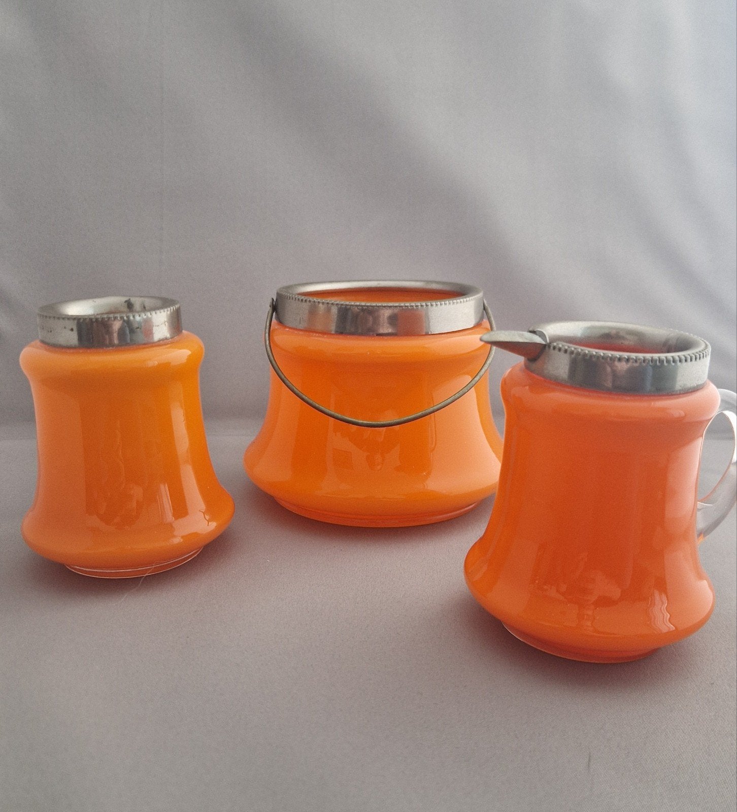 Art Deco  thee set: Melkkannetje, Suikerpot, Lepelvaasje, Antiek en Kunst, Ophalen of Verzenden