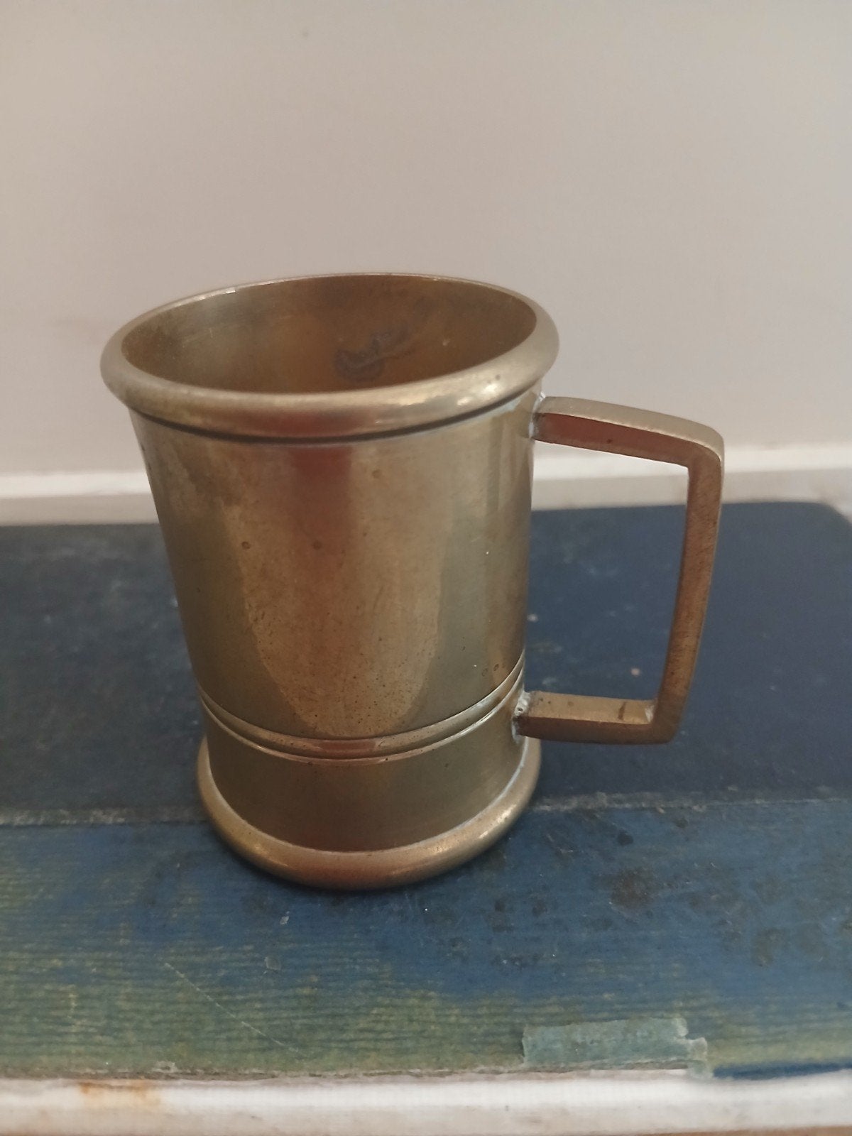 antiek koperen koffiemaatbekertje koffieloodje, Antiek en Kunst, Ophalen of Verzenden