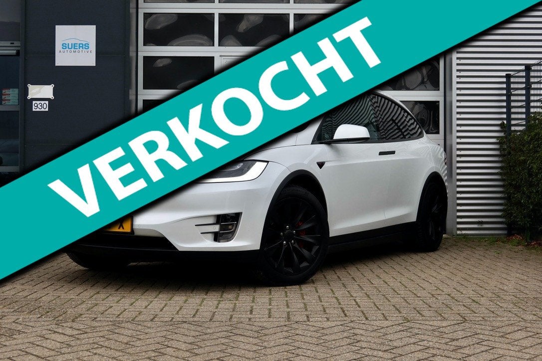 Tesla Model X 75D 7p AWD/ SOH 87%, Auto's, Automaat, Model X, Gebruikt, Zwart