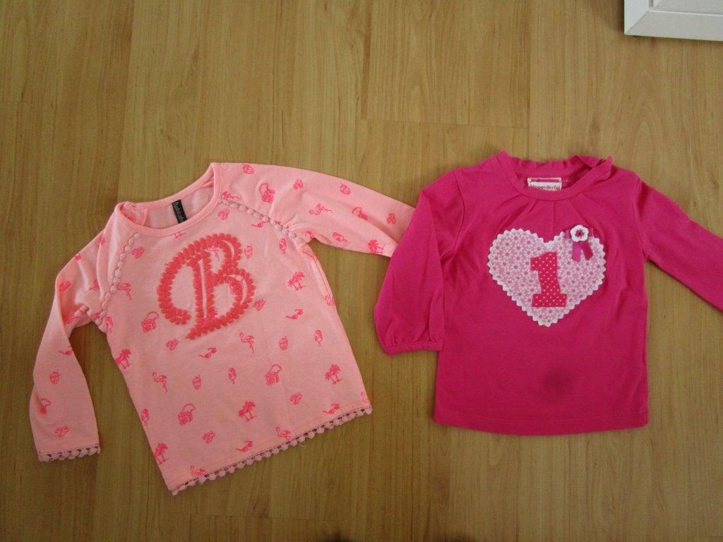 Hema + Bakkaboe maat 74 - twee vrolijke shirts, Meisje, Ophalen of Verzenden, Zo goed als nieuw, Hema + Bakkaboe
