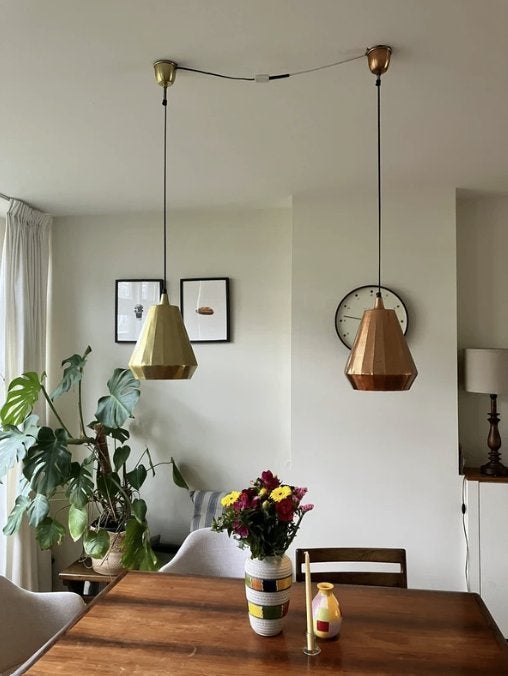 Hanging lamp duo Sissy Boy / Hanglampenduo Sissy Boy, Ophalen, Overige typen, Overige merken, Goud