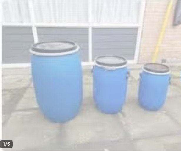 blauwe ton opslagton regenton 30 en 60 liter, Ophalen, Zo goed als nieuw