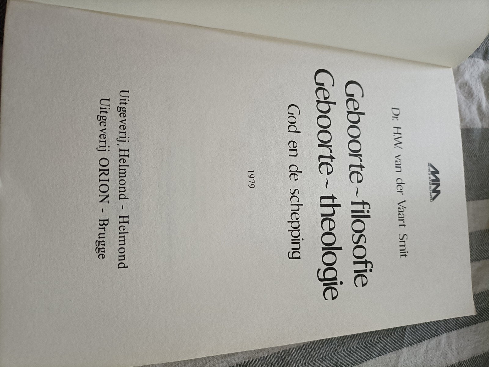 Geboorte-filosofie Geboorte-theologie God en de schepping, Gelezen, Achtergrond en Informatie, Spiritualiteit algemeen, Ophalen of Verzenden