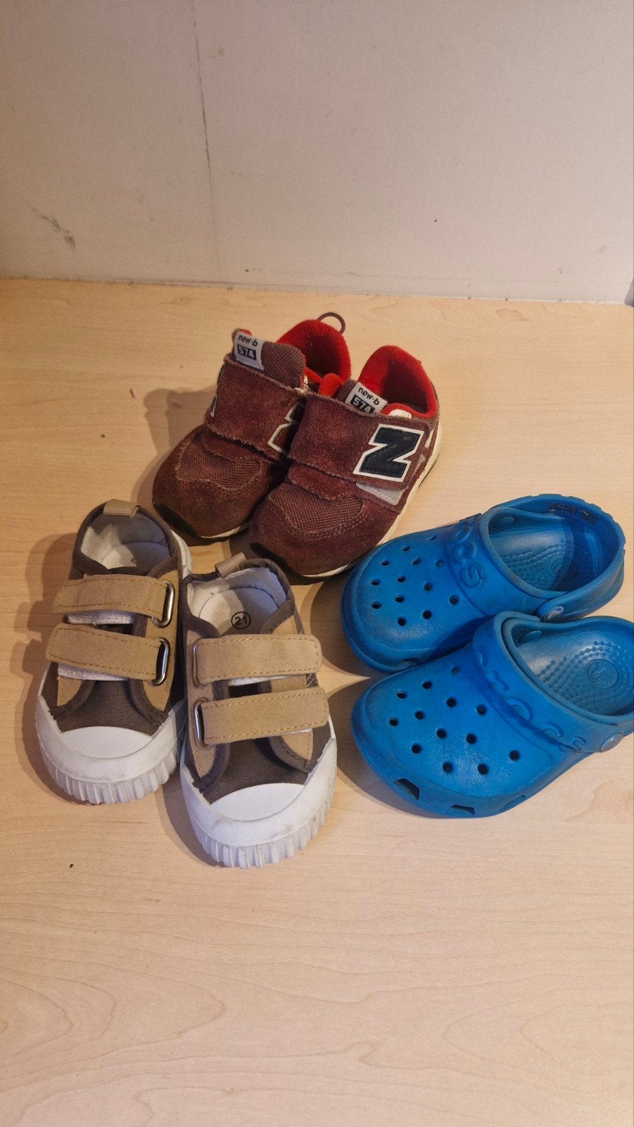 Set van 3 paar kinderschoenen maat 21, Ophalen of Verzenden, Gebruikt, Jongen of Meisje, Schoenen
