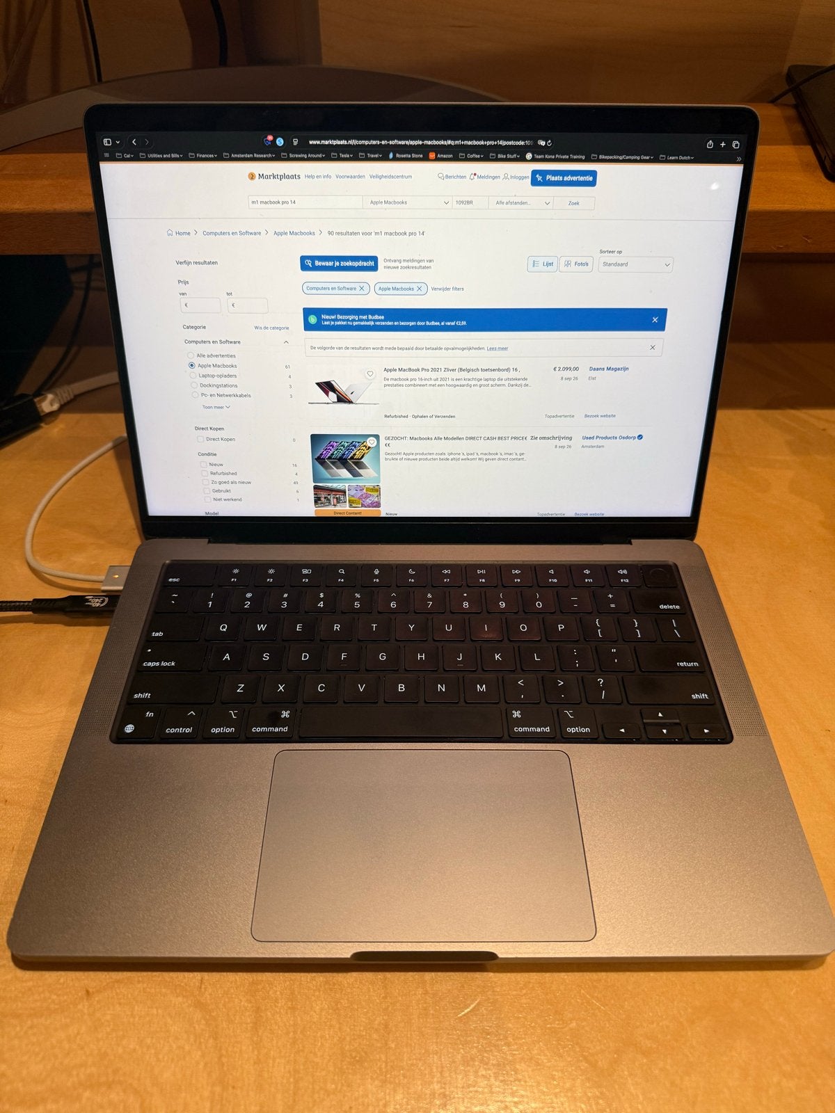 MacBook Pro 14-inch (2021) - M1 Pro, 32GB RAM, 1 TB SSD, Gebruikt, Overige groottes, Onbekend, Ophalen