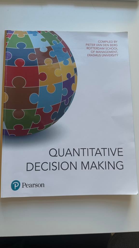 Book “Quantitive Decision Making” for IBA-1, Boeken, Ophalen of Verzenden, Zo goed als nieuw