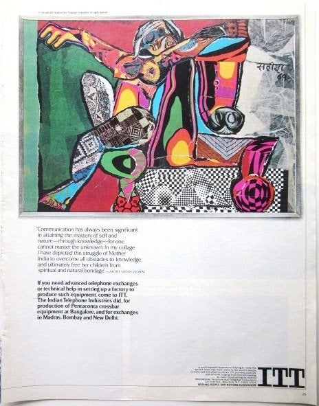 10 vintage advertenties reclames ITT 1970-75 telecom radio, Ophalen of Verzenden, Gebruikt, Overige typen