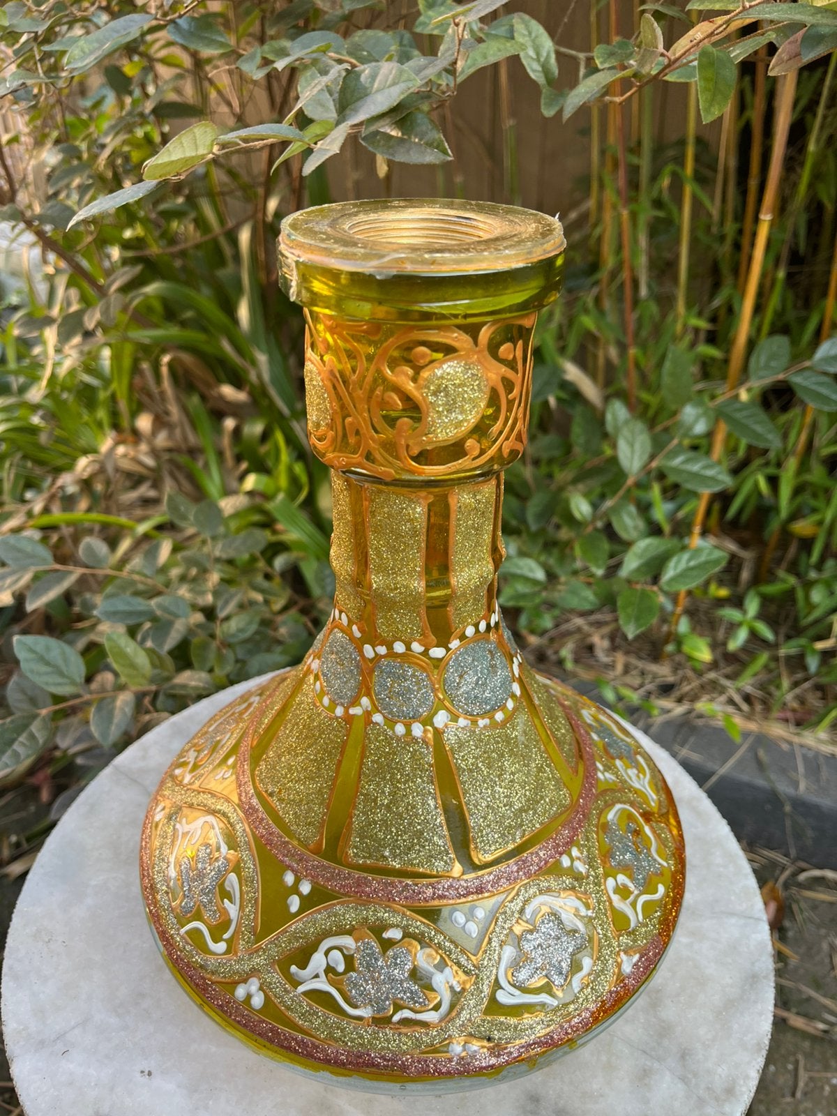 Waterpijp vaas shishavaas shisha glas hand geschilderd!!!!, Verzamelen, Ophalen of Verzenden