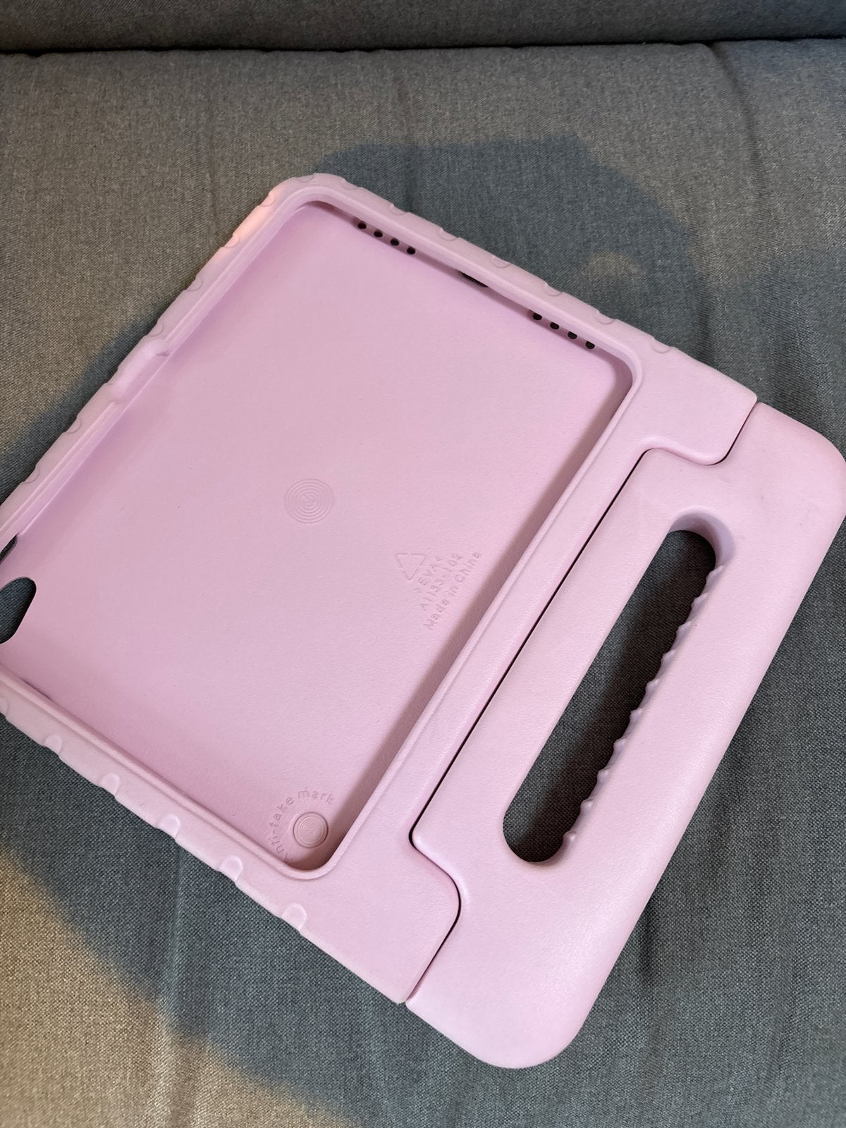 Roze kinderhoes voor iPad - stevige bescherming, Ophalen of Verzenden, Gebruikt, 10 inch, Bescherming voor- en achterkant