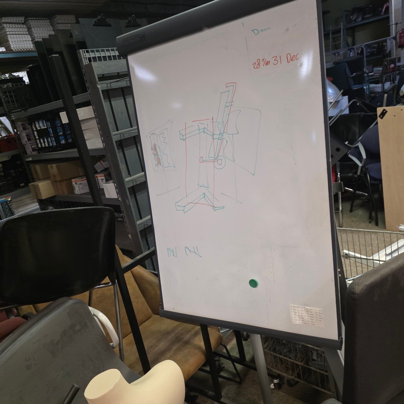 Whiteboard op standaard, Ophalen of Verzenden