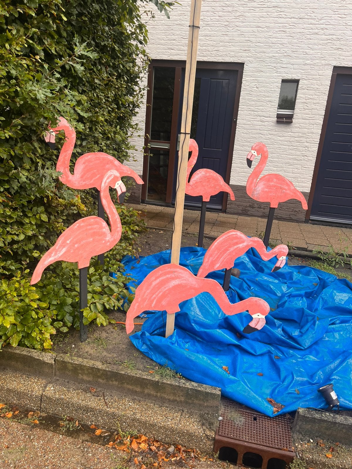 Straatversiering flamingo’s, Ophalen, Zo goed als nieuw
