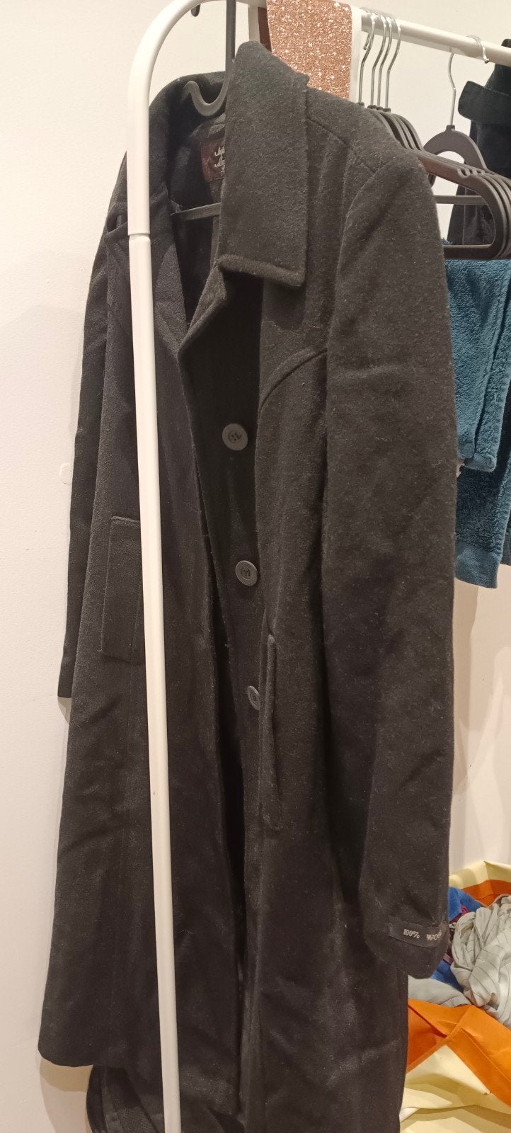 Stijlvolle Zwarte Wollen Jas - Maat M, Kleding | Dames, Ophalen of Verzenden