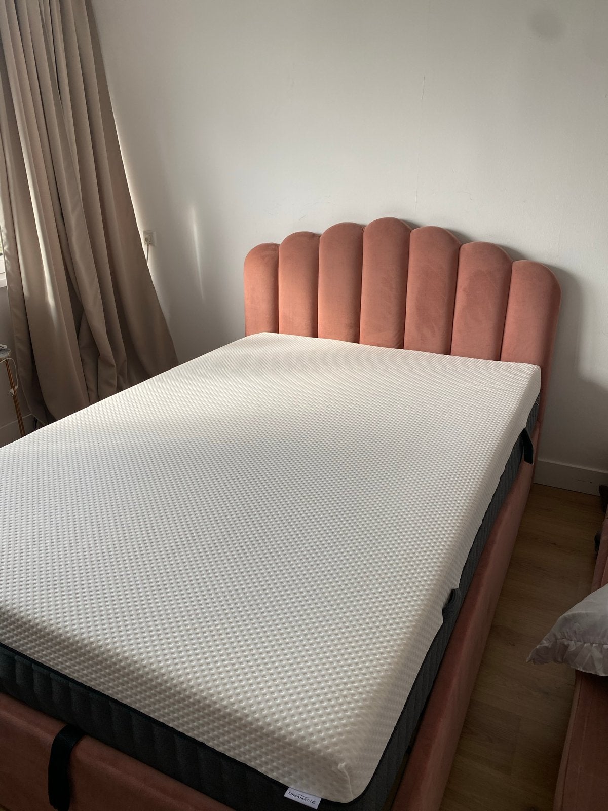 Schelpenbed 140x200 met opbergruimte en Dream Zone Gold matr, Ophalen, Overige kleuren, Tweepersoons, 140 cm