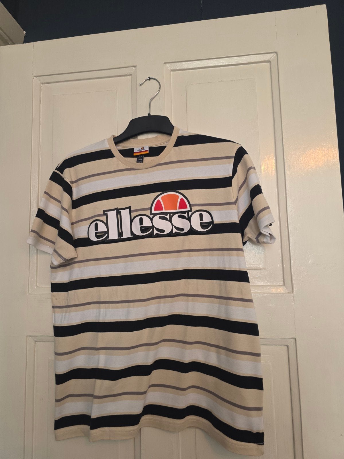 Ellesse T-shirt maat M gestreept, Gedragen, Meerkleurig, Maat 48/50 (M), Ellesse