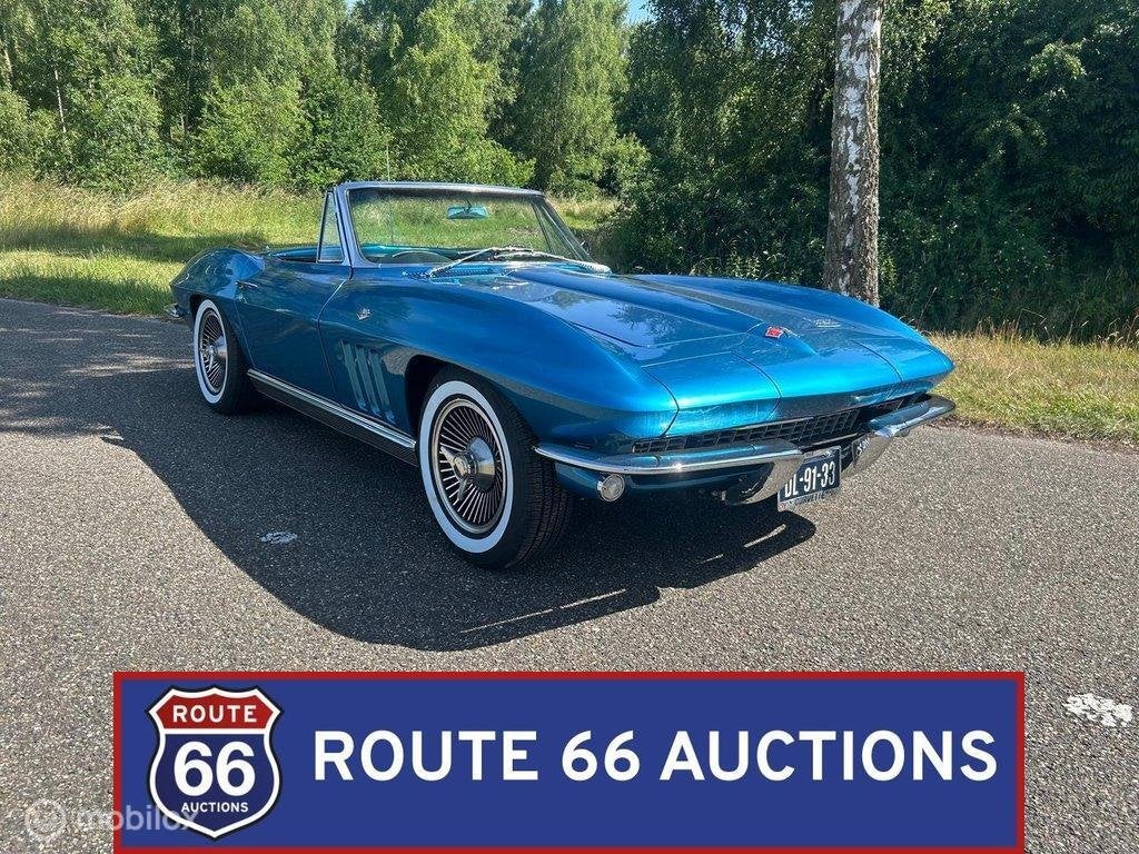 Chevrolet Corvette C2 Sting Ray | 1966 | Route 66 Auctions, Auto's, Overige carrosserieën, Chevrolet, Zwart, Bedrijf