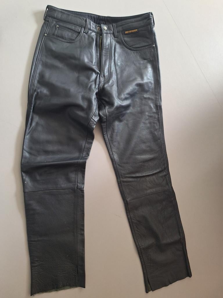 Revenger Leren Broek Zwart - Maat 54 (L), Kleding | Heren, Broeken en Pantalons, Maat 52/54 (L), Revenger, Zwart, Ophalen of Verzenden