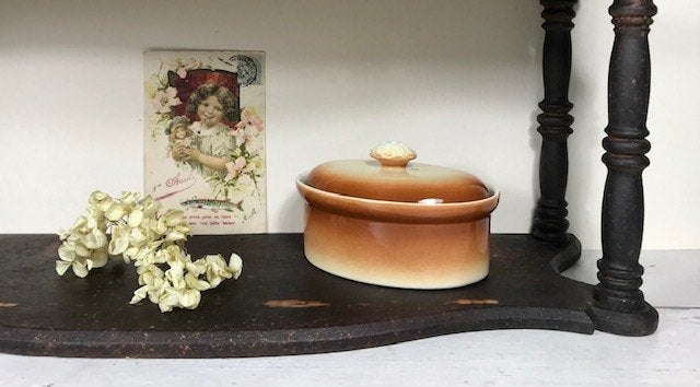 Digoin Sarreguemines France 89 paté terrine karamel kleur, Ophalen of Verzenden