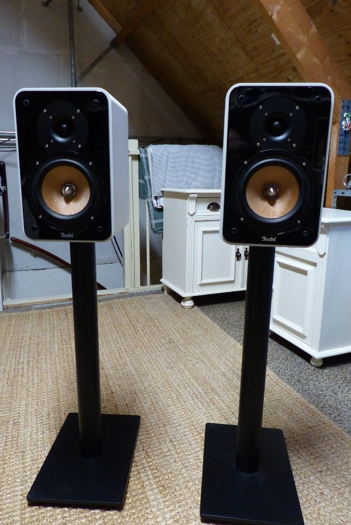 Teufel UL20 MK2 plus  met Norstone stands, Audio, Tv en Foto, Stereo speakers, Gebruikt, Inclusief standaarden, 60 tot 120 watt