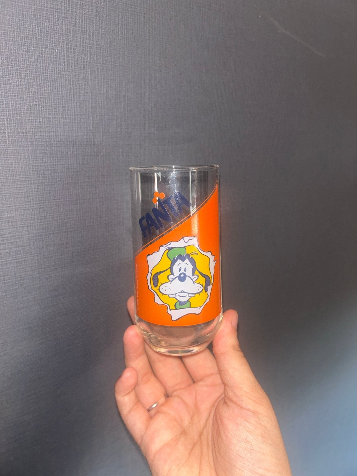 Vintage Fanta Goofy Glas - Verzamelobject, Vintage, Meerkleurig, Ophalen of Verzenden, Zo goed als nieuw