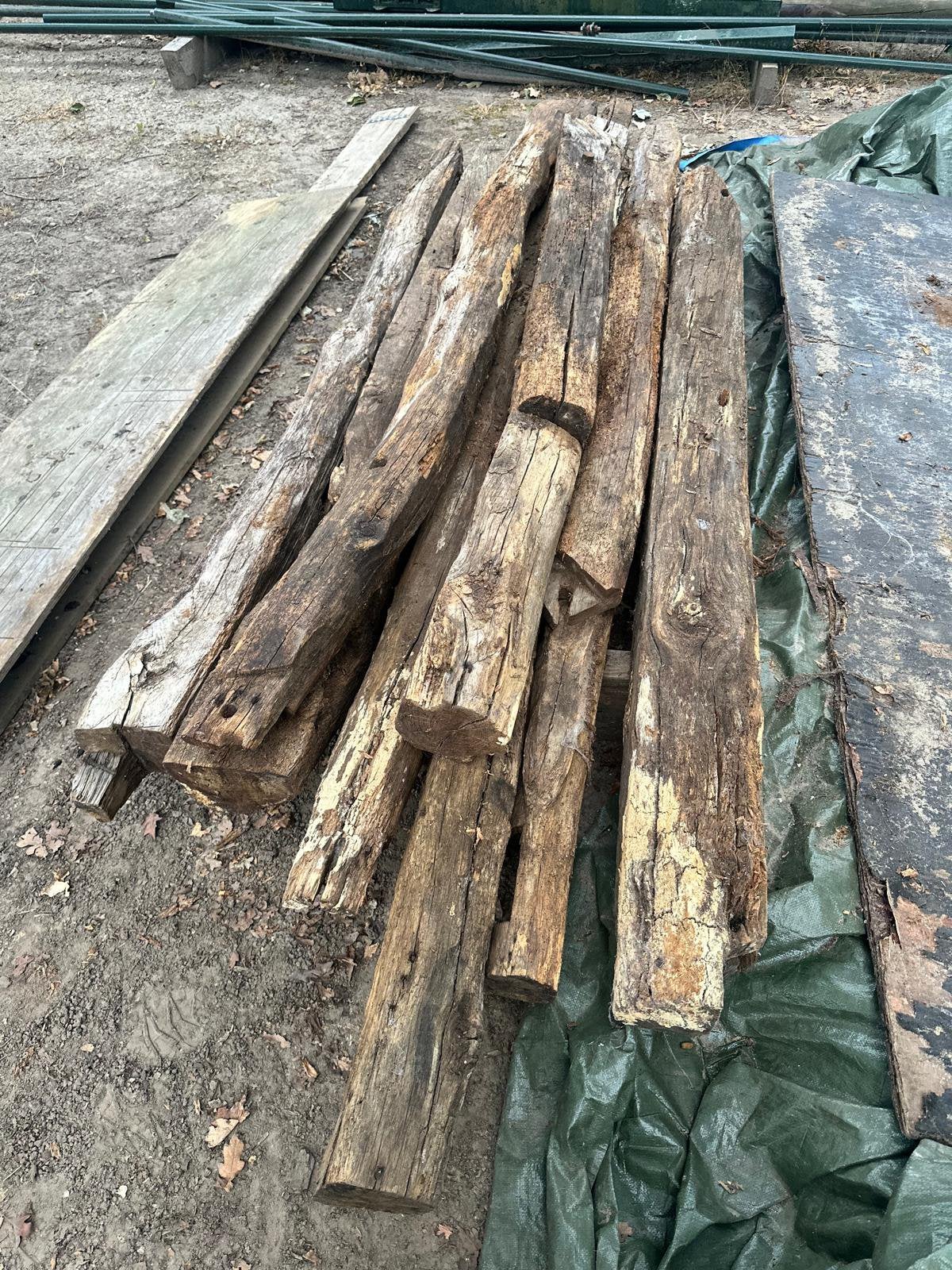 Oide gebinten, alles in een koop., Tuin en Terras, Palen, Balken en Planken, Ophalen, Zo goed als nieuw, 250 cm of meer, Planken