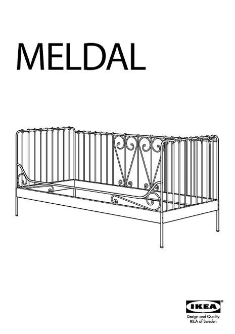 Bedbank Meldal 90x200 cm (Ikea), Ophalen, Gebruikt, 90 cm, Eenpersoons