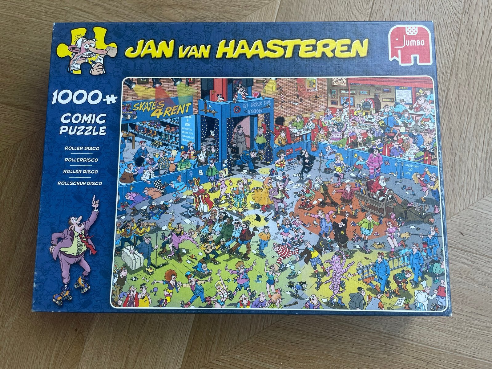 Jan van Haasteren Rollerdisco puzzel 1000 stukjes, Ophalen, 500 t/m 1500 stukjes, Gebruikt, Legpuzzel