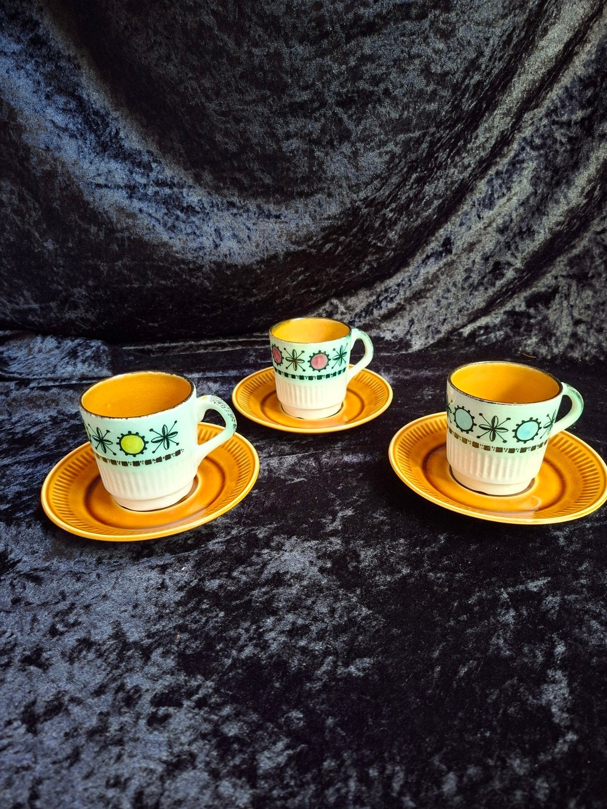 Set van 3 vintage kop en schotels Koninklijke Goedewaagen, Ophalen of Verzenden