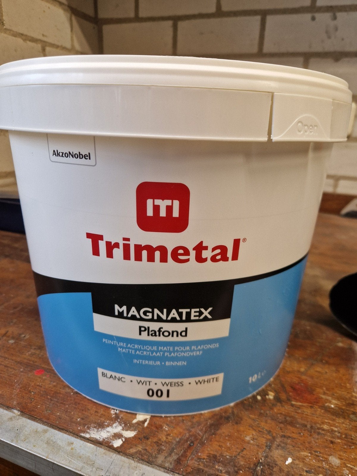 Plafond of muurverf Wit 10L, Ophalen, 5 tot 10 liter, Wit, Nieuw