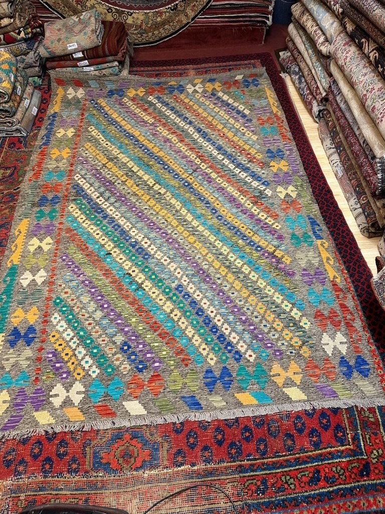 Groote Kilim Hand Genopt ( Big Gelim Rug ) 293 x 204 cm, Overige kleuren, Wol, 200 cm of meer, Ophalen of Verzenden