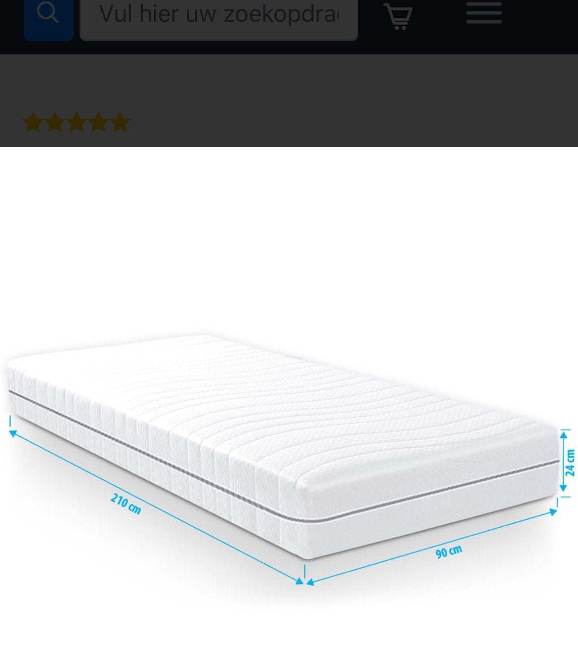 Matras pocket vering, Ophalen of Verzenden, Zo goed als nieuw, Eenpersoons