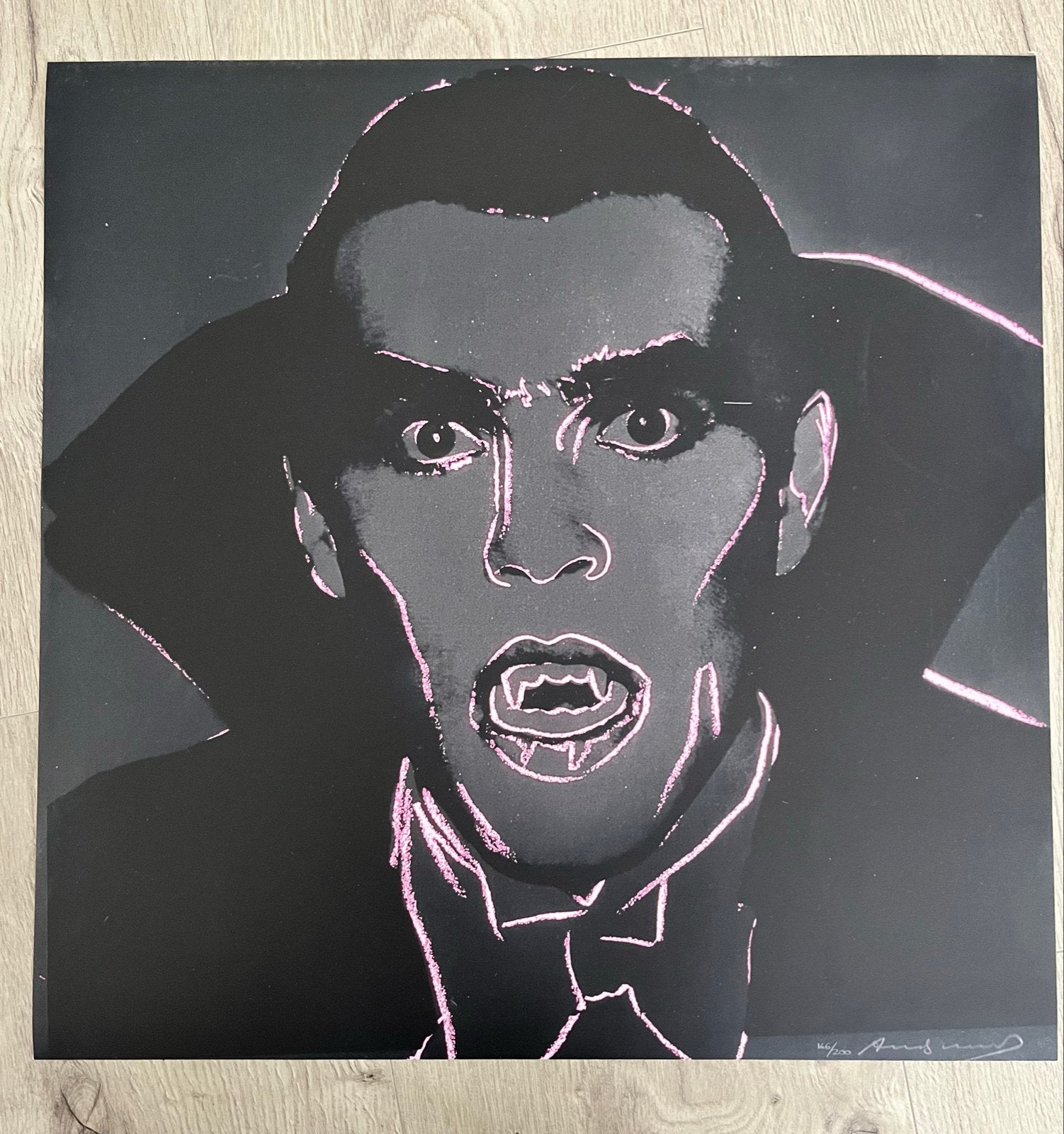 Andy Warhol "Dracula" poster, 50x50 cm, gesigneerd in druk, Verzenden, Poster, Print/reproductie, Gesigneerd