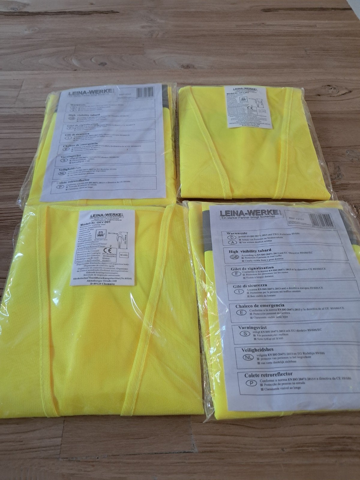 4x LEINA-WERKE Veiligheidshesjes - Nieuw in verpakking, Ophalen of Verzenden, Nieuw