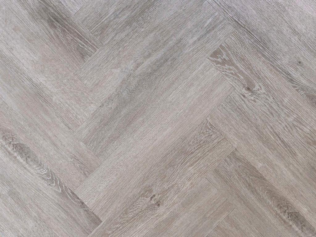 Plak PVC grijs eiken visgraat