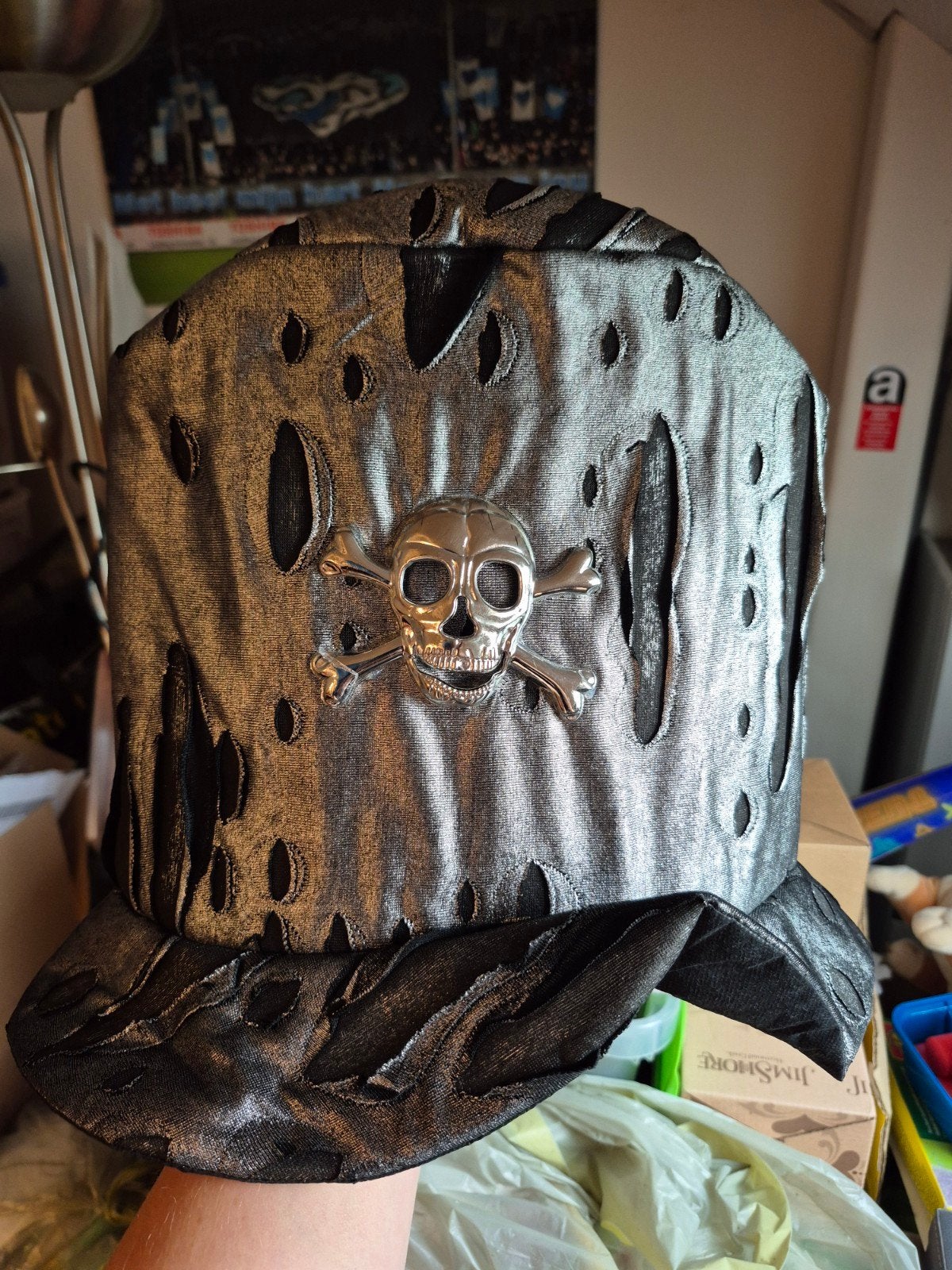 Hoge hoed halloween skelet, Ophalen of Verzenden, Zo goed als nieuw, Versiering, Halloween of Griezel