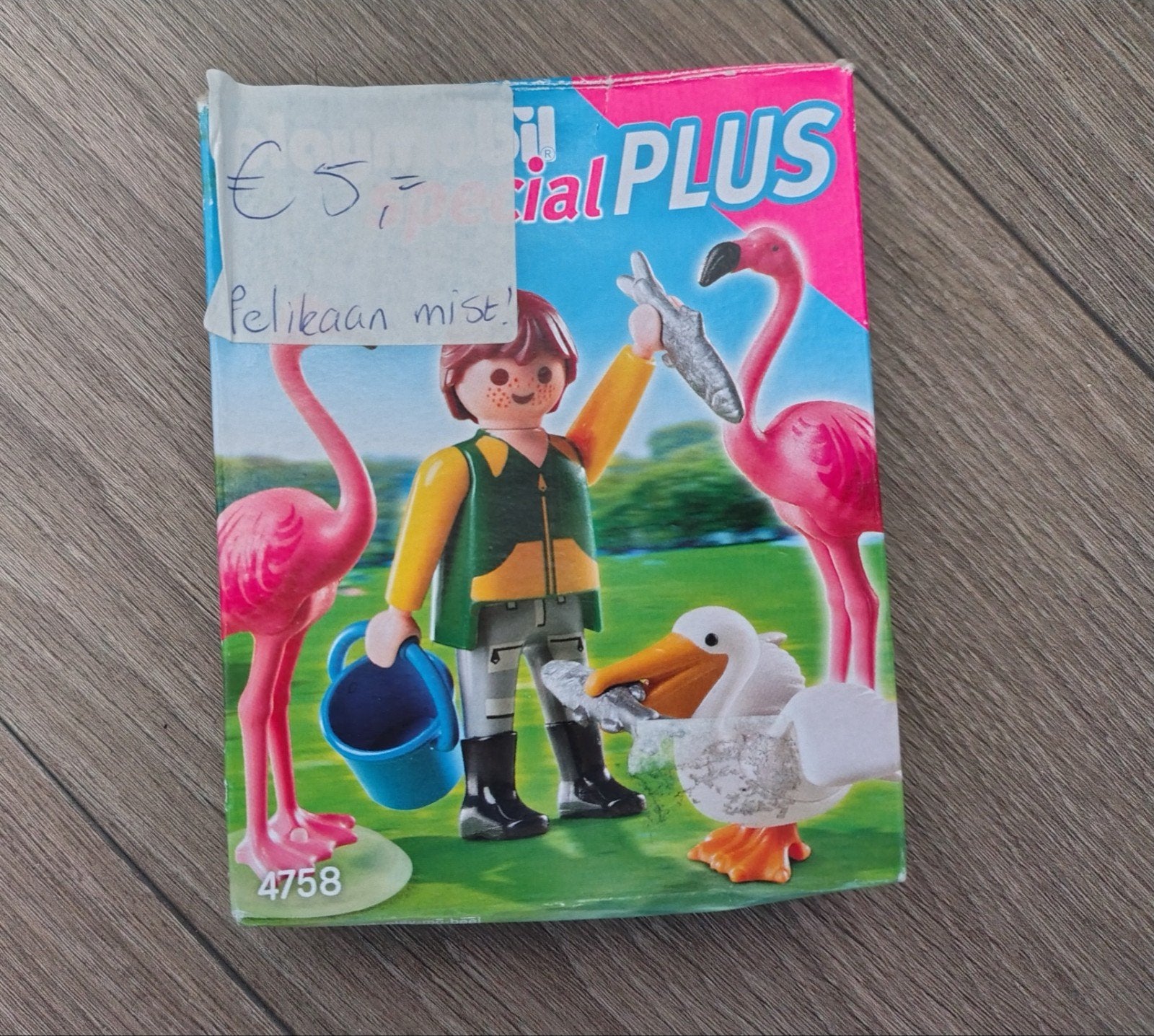 Playmobil 4758 Flamingo met verzorger (Pelikaan mist), Ophalen of Verzenden, Gebruikt, Los playmobil