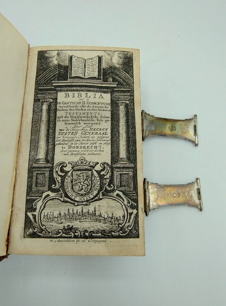 Bijbel met zilveren sloten, A. Verroen, Gouda, 1829, Antiek en Kunst, Verzenden